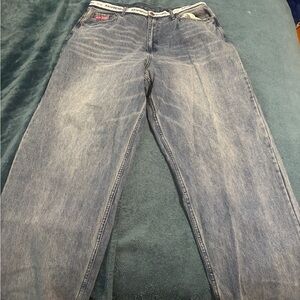 Relaxed Fit Blue Jeans for Men